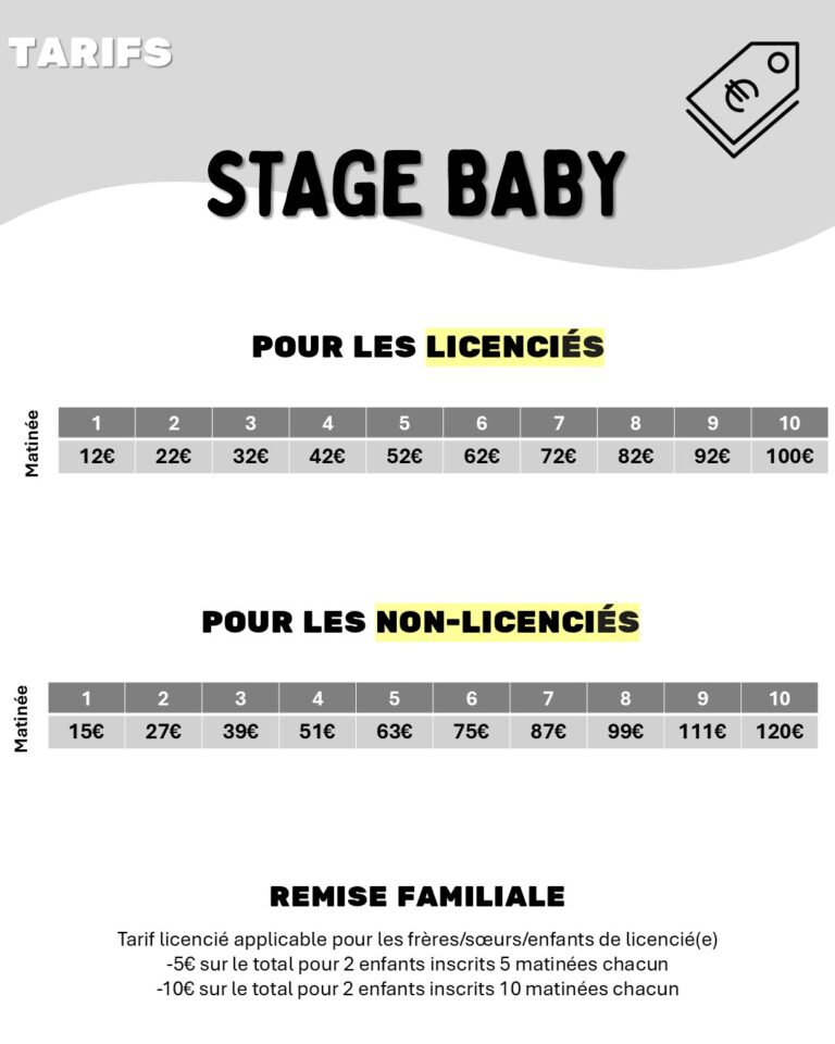 tarifs baby